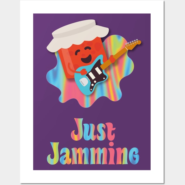 Retro Guitar Player | Vintage Jam | Funny Puns Wall Art by Fluffy-Vectors